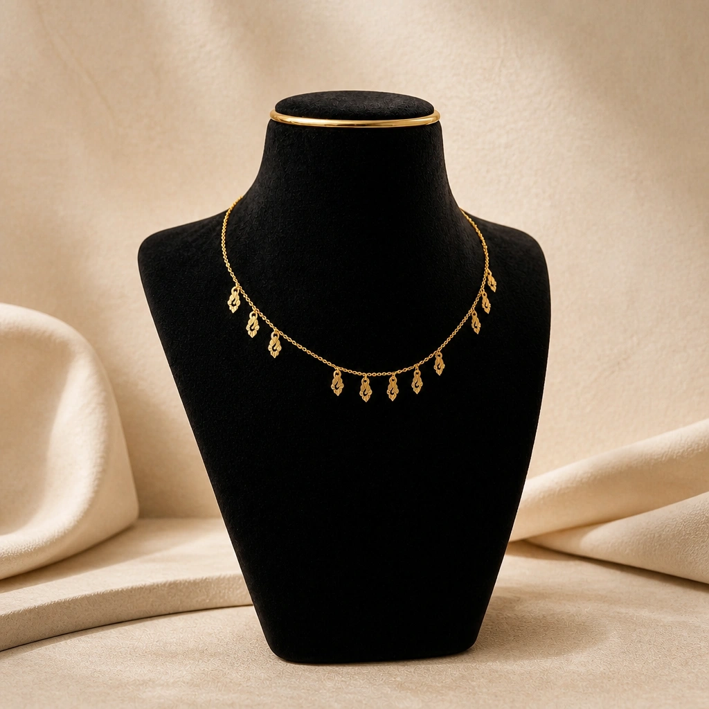 Elegant 18K Gold Kanthi Chain