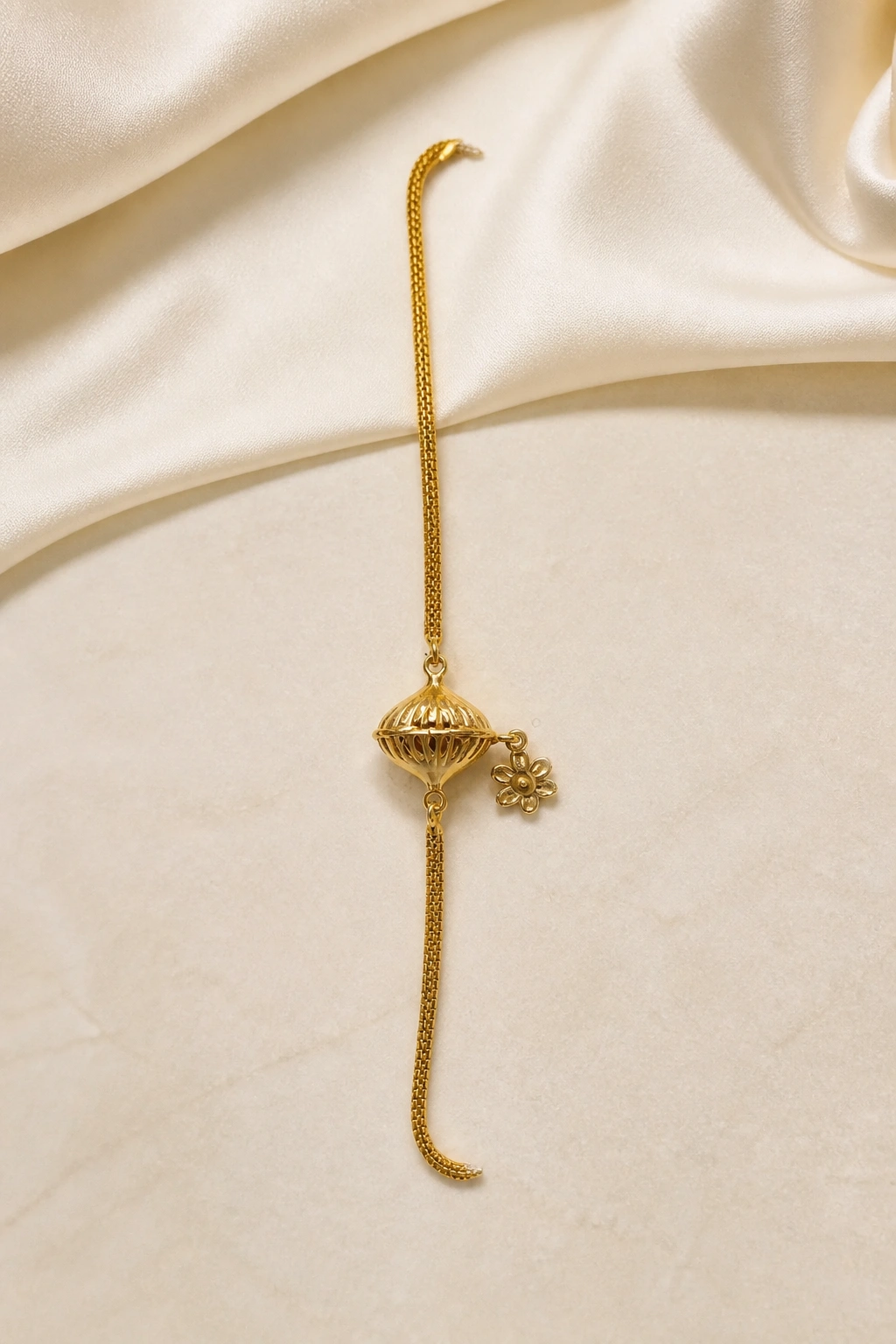 Classic Charm 18K Gold Drawstring Bracelet