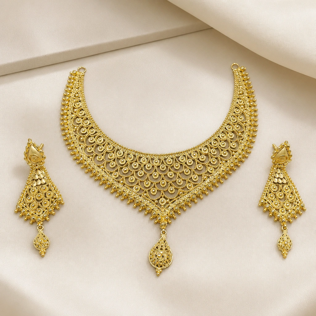 Charming Gold Necklace Set