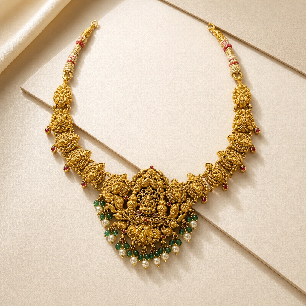 gold temple necklace