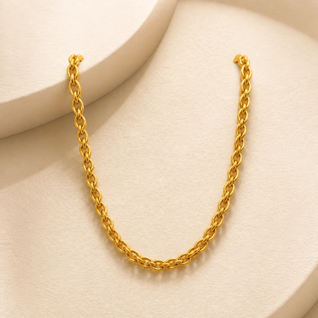 22K Gold Chain with Timeless Design