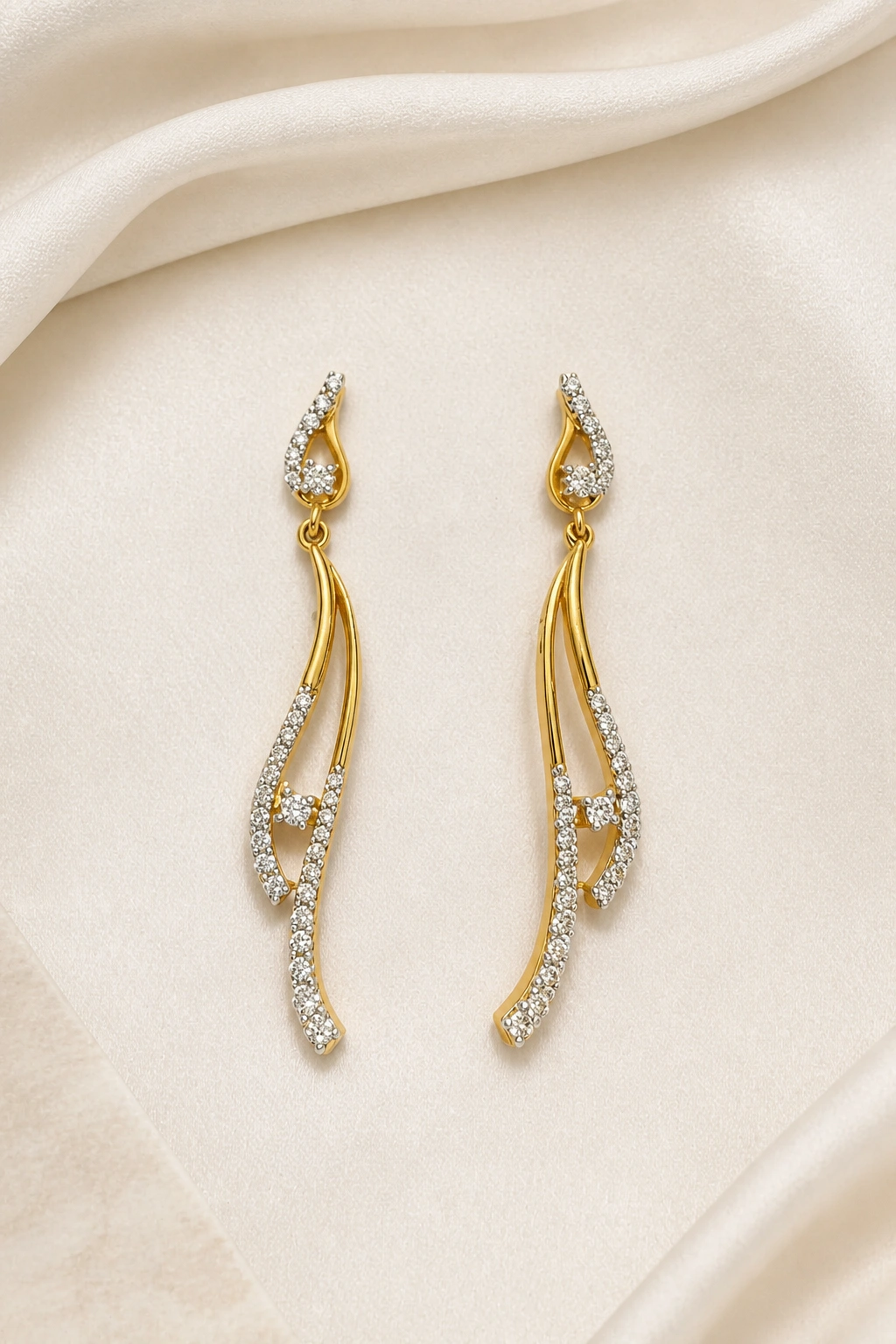 Elegant 18K Gold Fancy Studs view 1