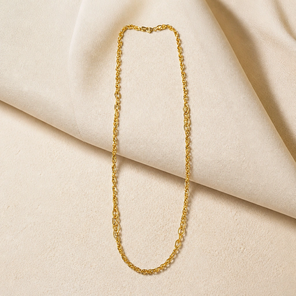 Elegant 18K Gold Men's Chain