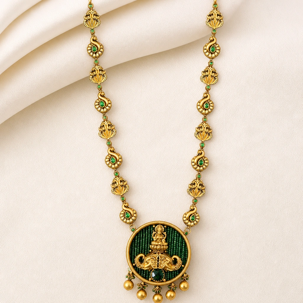 gold antique necklace set