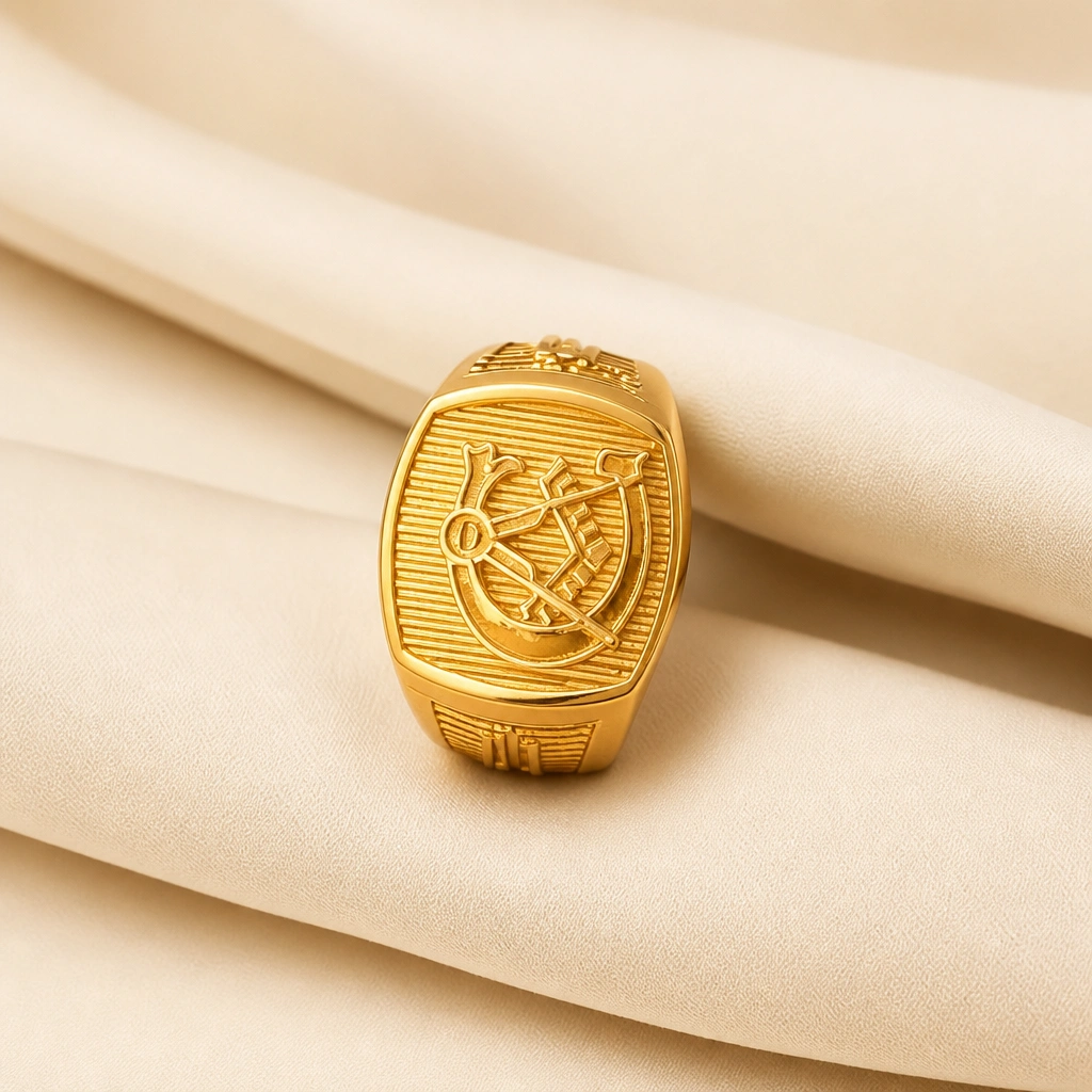 Elegant Gold Casting Ring