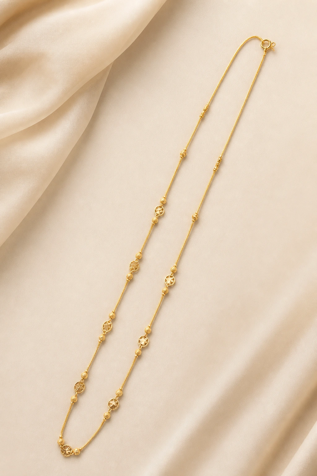 18K Gold Chain with Understated Charm view 1